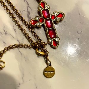 Alex and Ani Ruby Cross Necklace
